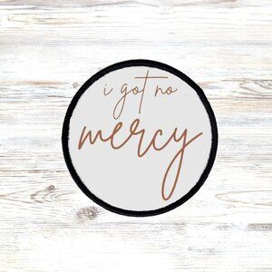 No Mercy Western Sublimation DYI Fabric Hat Patch Glue Iron On Sew Hat Patch